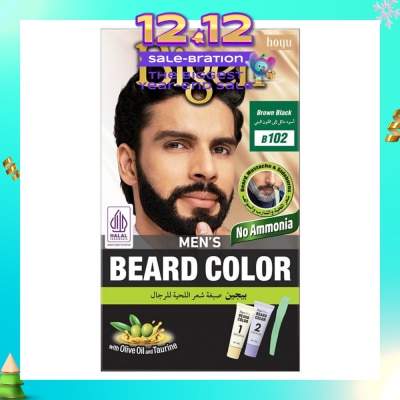 BIGEN MEN'S Beard Color B102 Brown Black (Perfectly Covers Gray Beard Without Staining The Skin) 115g