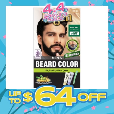 BIGEN MEN'S - Beard Color B102 Brown Black (Perfectly Covers Gray Beard Without Staining The Skin) 115g