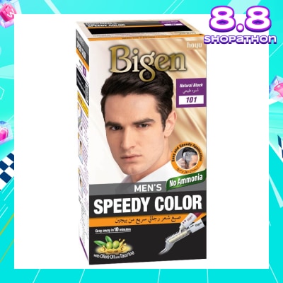 BIGEN MEN'S Speedy Color 101 Natural Black (Covers Gray Naturally Without Ammonia) 167g