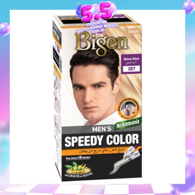 BIGEN MEN'S - Speedy Color 101 Natural Black (Covers Gray Naturally Without Ammonia) 167g