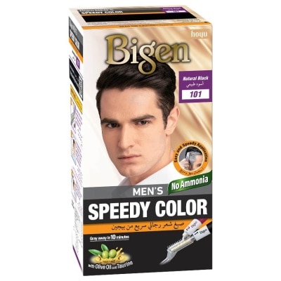 BIGEN MEN'S Speedy Color 101 Natural Black (Covers Gray Naturally Without Ammonia) 167g