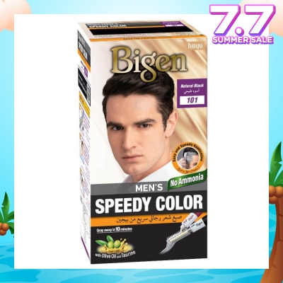 BIGEN MEN'S Speedy Color 101 Natural Black (Covers Gray Naturally Without Ammonia) 167g