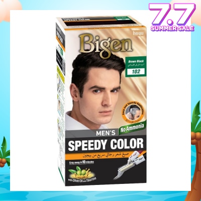 BIGEN MEN'S Speedy Color 102 Brown Black (Covers Gray Naturally Without Ammonia) 167g