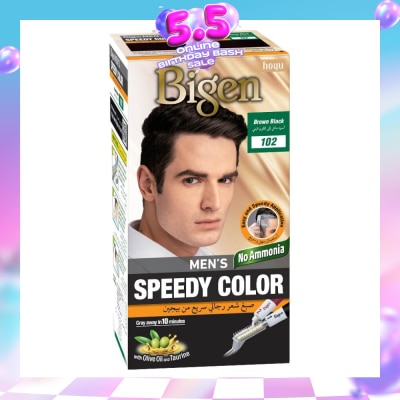 BIGEN MEN'S - Speedy Color 102 Brown Black (Covers Gray Naturally Without Ammonia) 167g