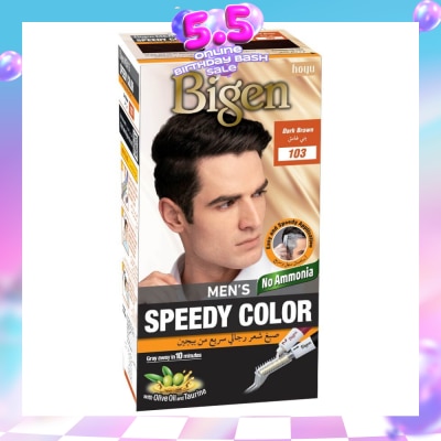 BIGEN MEN'S - Speedy Color 103 Dark Brown (Covers Gray Naturally Without Ammonia) 167g