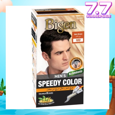 BIGEN MEN'S Speedy Color 103 Dark Brown (Covers Gray Naturally Without Ammonia) 167g