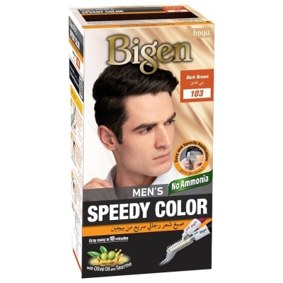 BIGEN MEN'S Speedy Color 103 Dark Brown (Covers Gray Naturally Without Ammonia) 167g