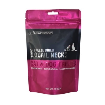 FREEZE DRY AUSTRALIA - Freeze Dried Quail Necks Cat and Dog Treats 100g image