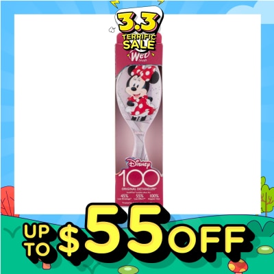 WET BRUSH Disney 100 (Minnie Mouse), Effortless And Pain Free Detangling Prevents Damaging Or Breaking The Hair 1s