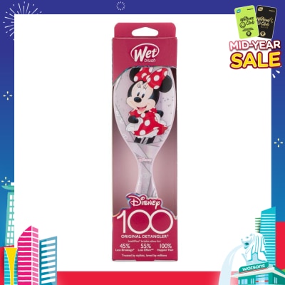 WET BRUSH Disney 100 (Minnie Mouse), Effortless And Pain Free Detangling Prevents Damaging Or Breaking The Hair 1s