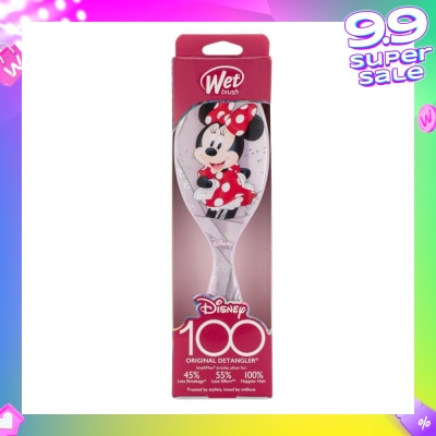 WET BRUSH Disney 100 (Minnie Mouse), Effortless And Pain Free Detangling Prevents Damaging Or Breaking The Hair 1s