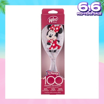 WET BRUSH Disney 100 (Minnie Mouse), Effortless And Pain Free Detangling Prevents Damaging Or Breaking The Hair 1s