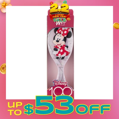 WET BRUSH Disney 100 (Minnie Mouse), Effortless And Pain Free Detangling Prevents Damaging Or Breaking The Hair 1s
