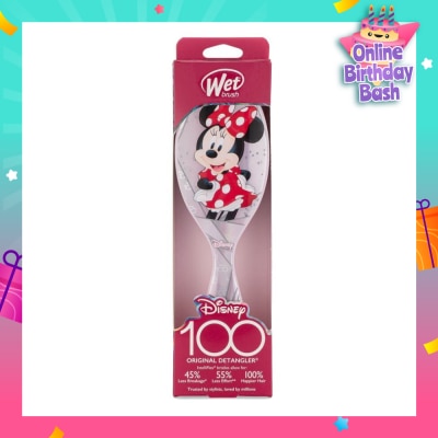 WET BRUSH Disney 100 (Minnie Mouse), Effortless And Pain Free Detangling Prevents Damaging Or Breaking The Hair 1s