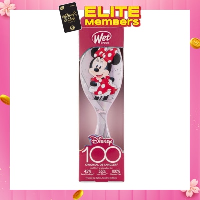 WET BRUSH Disney 100 (Minnie Mouse), Effortless And Pain Free Detangling Prevents Damaging Or Breaking The Hair 1s