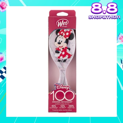 WET BRUSH Disney 100 (Minnie Mouse), Effortless And Pain Free Detangling Prevents Damaging Or Breaking The Hair 1s