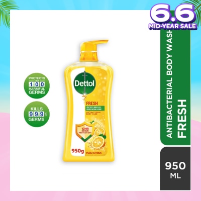 DETTOL Dettol Fresh Antibacterial Body Wash Yuzu Citrus 950g,
