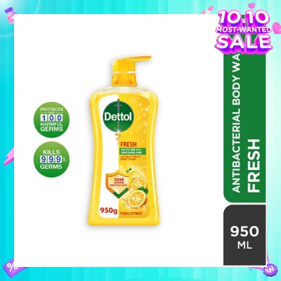 DETTOL Dettol Fresh Antibacterial Body Wash Yuzu Citrus 950g,
