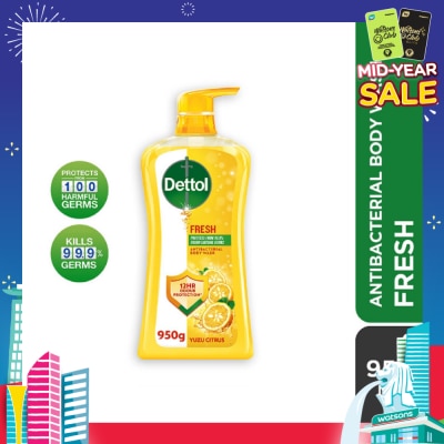 DETTOL Dettol Fresh Antibacterial Body Wash Yuzu Citrus 950g,