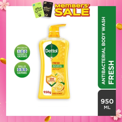 DETTOL Dettol Fresh Antibacterial Body Wash Yuzu Citrus 950g,