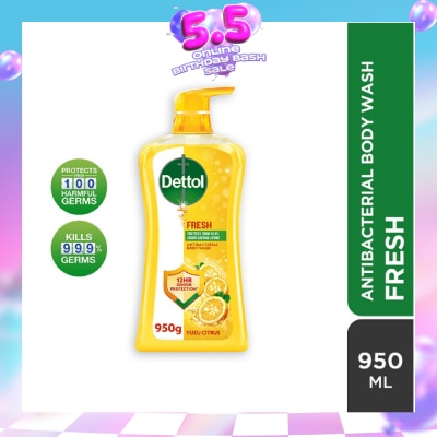 DETTOL - Dettol Fresh Antibacterial Body Wash Yuzu Citrus 950g,