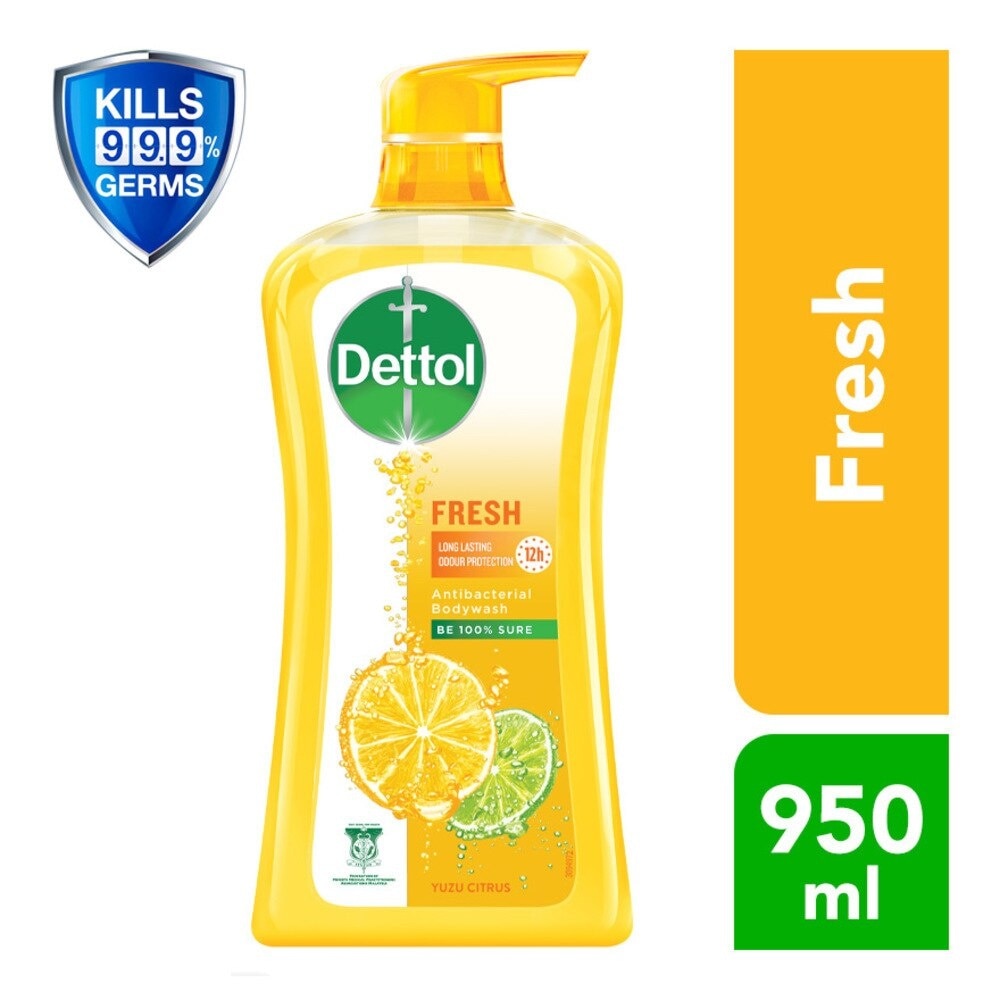 Dettol Fresh Antibacterial (Yuzu Citrus) Bodywash 950ml