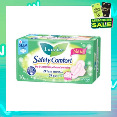 LAURIER Safety Comfort Day 22.5cm 16's Sanitary Napkins