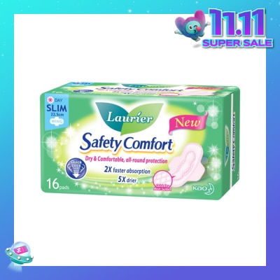 LAURIER Safety Comfort Day 22.5cm 16's Sanitary Napkins