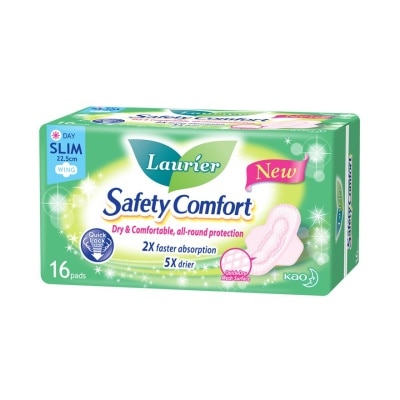 LAURIER Safety Comfort Day 22.5cm 16's Sanitary Napkins