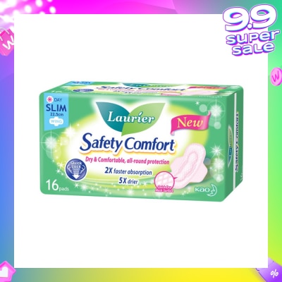 LAURIER Safety Comfort Day 22.5cm 16's Sanitary Napkins