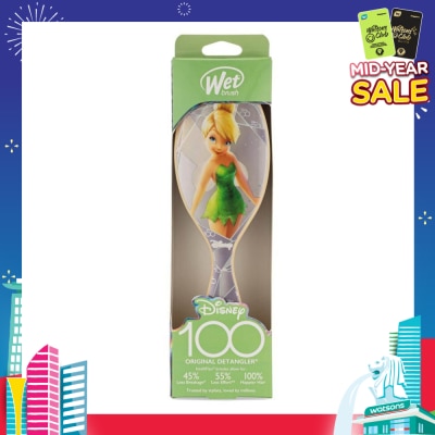 WET BRUSH Disney 100 (Tinkerbell), Effortless And Pain Free Detangling Prevents Damaging Or Breaking The Hair 1s