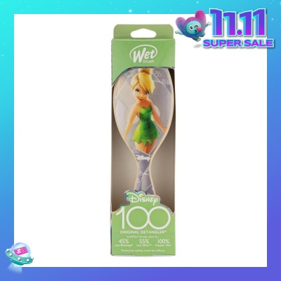 WET BRUSH Disney 100 (Tinkerbell), Effortless And Pain Free Detangling Prevents Damaging Or Breaking The Hair 1s