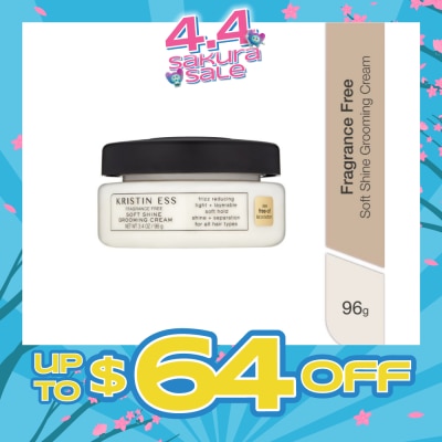 KRISTIN ESS HAIR - Fragrance Free Soft Shine Grooming Cream (Frizz Reducing Light + Layerable Soft Hold Shine + Separation All Hair Types) 96g&nbsp;(Expiry: Aug`2026)