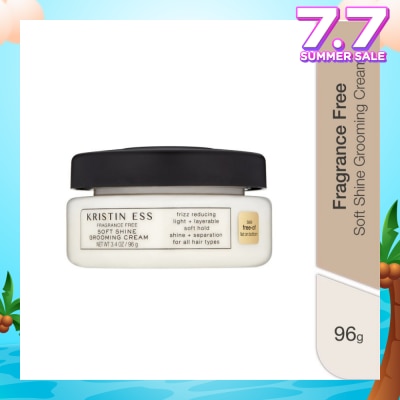 KRISTIN ESS HAIR Fragrance Free Soft Shine Grooming Cream (Frizz Reducing Light + Layerable Soft Hold Shine + Separation All Hair Types) 96g