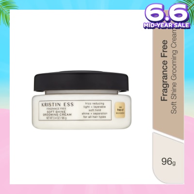 KRISTIN ESS HAIR Fragrance Free Soft Shine Grooming Cream (Frizz Reducing Light + Layerable Soft Hold Shine + Separation All Hair Types) 96g