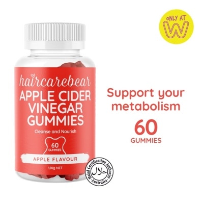 HAIRCAREBEAR Apple Cider Vinegar Gummies (Support Metabolism, Detoxifies Stomach) 60s