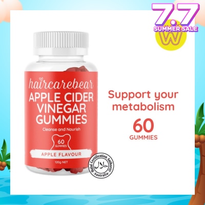HAIRCAREBEAR Apple Cider Vinegar Gummies (Support Metabolism, Detoxifies Stomach) 60s