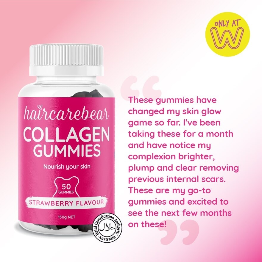 Collagen Gummies Strawberry (Supports Collagen Production, Keep Skin Looking Beautiful And Wrinkle Free) 50s