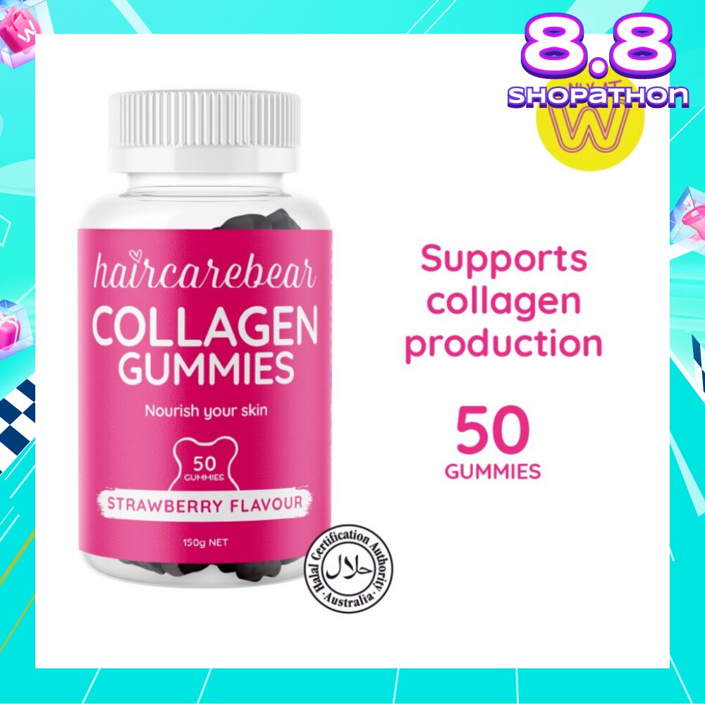 Collagen Gummies Strawberry (Supports Collagen Production, Keep Skin Looking Beautiful And Wrinkle Free) 50s