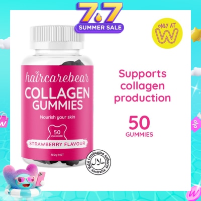 HAIRCAREBEAR - Collagen Gummies Strawberry (Supports Collagen Production, Keep Skin Looking Beautiful And Wrinkle Free) 50s