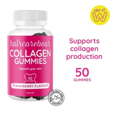 HAIRCAREBEAR Collagen Gummies Strawberry (Supports Collagen Production, Keep Skin Looking Beautiful And Wrinkle Free) 50s