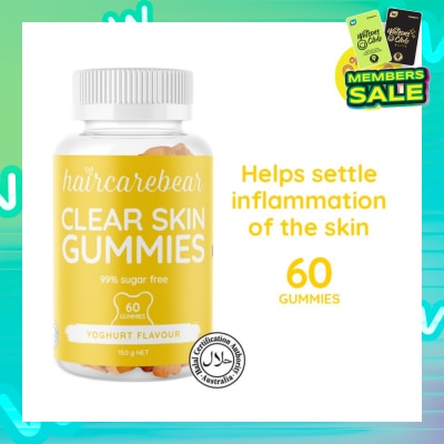 HAIRCAREBEAR Clear Skin Gummies Yoghurt (Helps Settle Inflammation Of The Skin, Improves Skin Quality And Balances The Digestive System) 60s