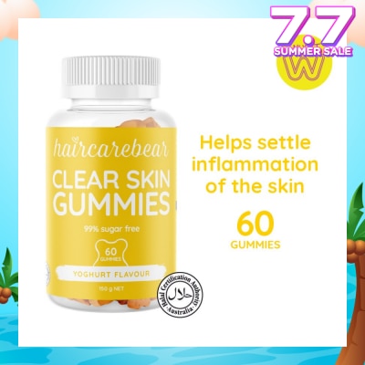 HAIRCAREBEAR Clear Skin Gummies Yoghurt (Helps Settle Inflammation Of The Skin, Improves Skin Quality And Balances The Digestive System) 60s
