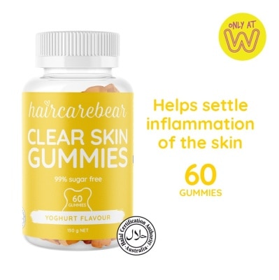 HAIRCAREBEAR Clear Skin Gummies Yoghurt (Helps Settle Inflammation Of The Skin, Improves Skin Quality And Balances The Digestive System) 60s