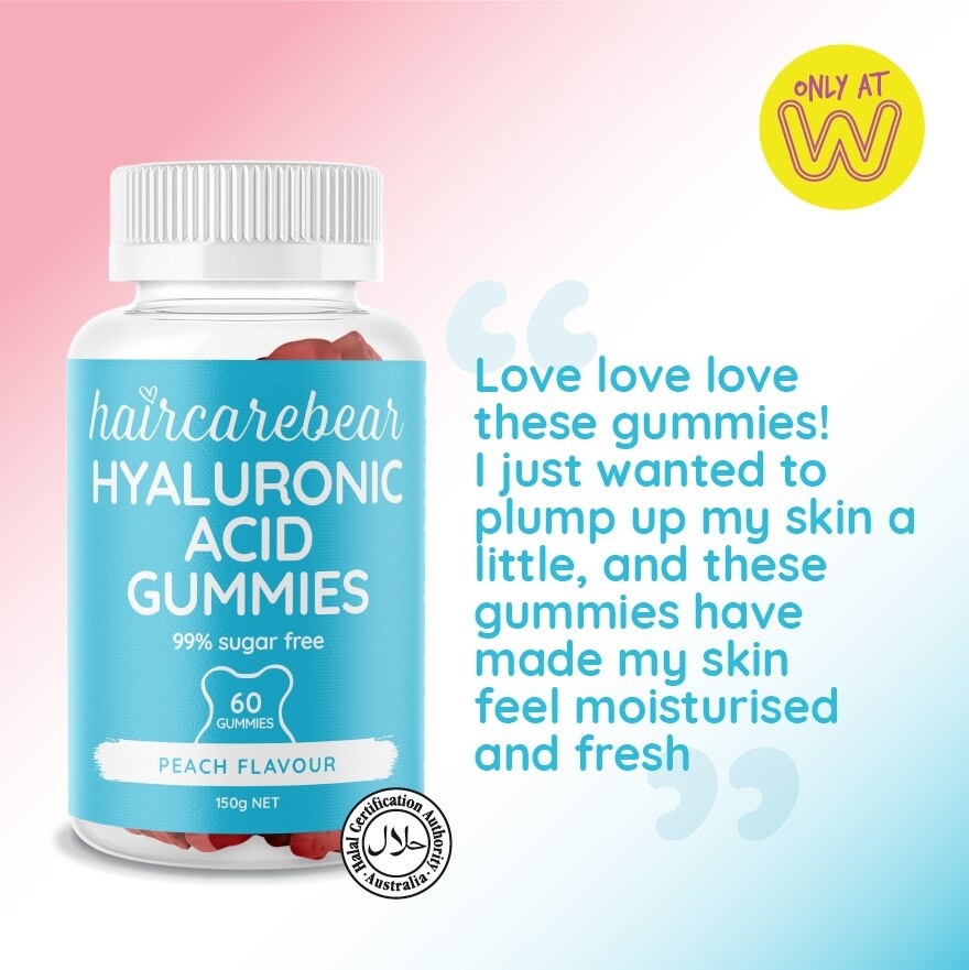 Hyaluronic Acid Peach Gummies (Supports Skin Hydration, Keep Your Skin Moisturized And Beautifully Dewy) 60s