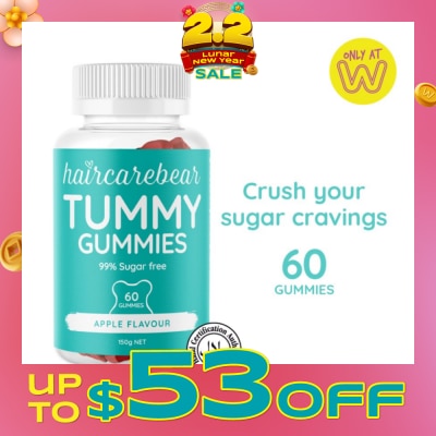 HAIRCAREBEAR Tummy Gummies (99% Sugar Free, Support Your Metabolism And Crush Sugar Cravings) 60s