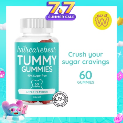 HAIRCAREBEAR - Tummy Gummies (99% Sugar Free, Support Your Metabolism And Crush Sugar Cravings) 60s (Expiry: Jan`2027)