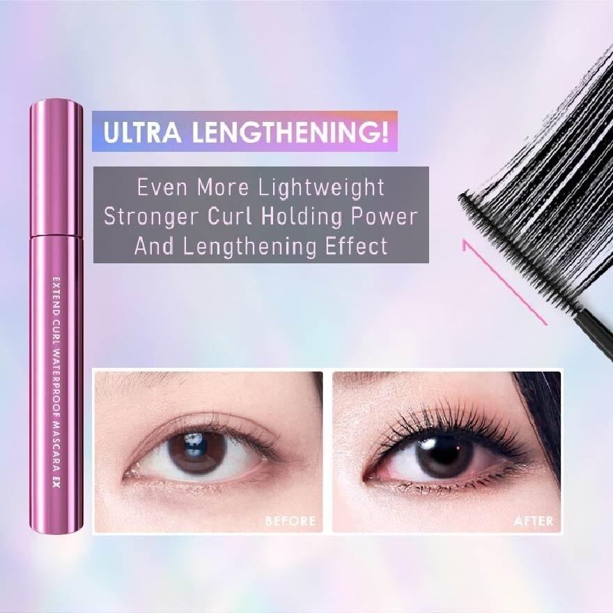 Extend Curl Waterproof Mascara Ex (Gives Your Lashes Luscious Length And Curl That Lasts All Day) Black, 8g