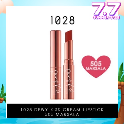 1028 Dewy Kiss Cream Lipstick (505 Marsala) Gives You An Undeniable Kissable Pout With Juicy Shine, 3g