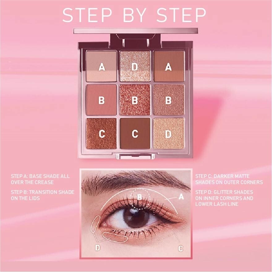 None Other Than Me Eyeshadow Palette (Rose) Features 9 Shades That Takes You From Day To Night, 1s